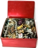 Assorted Unsorted Jewelry in Large Cookie Tin | 9" x 8.5" x 3.75" Tall