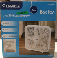 Pelonis 20" Inch Box Fan Uses 30% Less Energy ( Tested For Power * Not Working* )