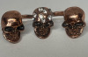 Edgy Jewelry Double 3 Skull Ring Earrings Bars Living on The Edge - 6