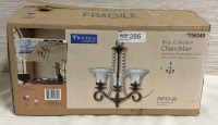 New Progress Lighting Bliss 3 Light 18" Wide Beaded Chandelier Open Box