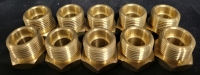 10 New 1"x1.5" Brass Nut Heavy Duty 1.5"x" 0.5inch Hole On Top 0.75" Bottom Hole