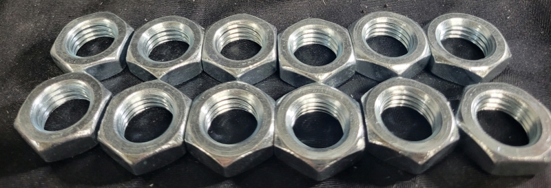 12 New Hex Jam Nuts 1x3cm Hole 2.7cm