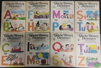 Vintage 1973 The Charlie Brown Dictionary 8 Volume Complete Set By Charles M. Schulz Some Exterior Aging But Great Condition