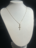 10K Yellow Gold Cross 10K Chain both Stamped - 2