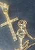 10K Yellow Gold Cross 10K Chain both Stamped - 3