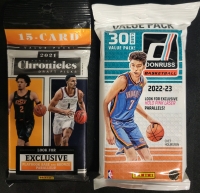 30 Card Donruss Basketball 2022-23 Value Pack And 15 Card 2021 Panini Chronicles Draft Pick Value Pack *Sealed Packs*