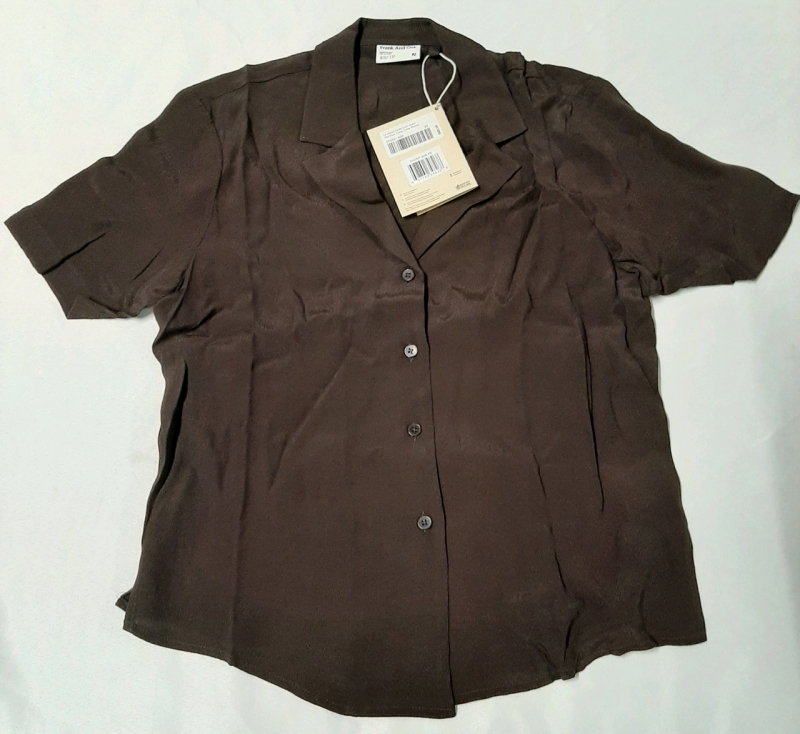 New with Tags Frank & Oak Ladies Fluid Camp Collar Blouse Size XS Retail $89.50