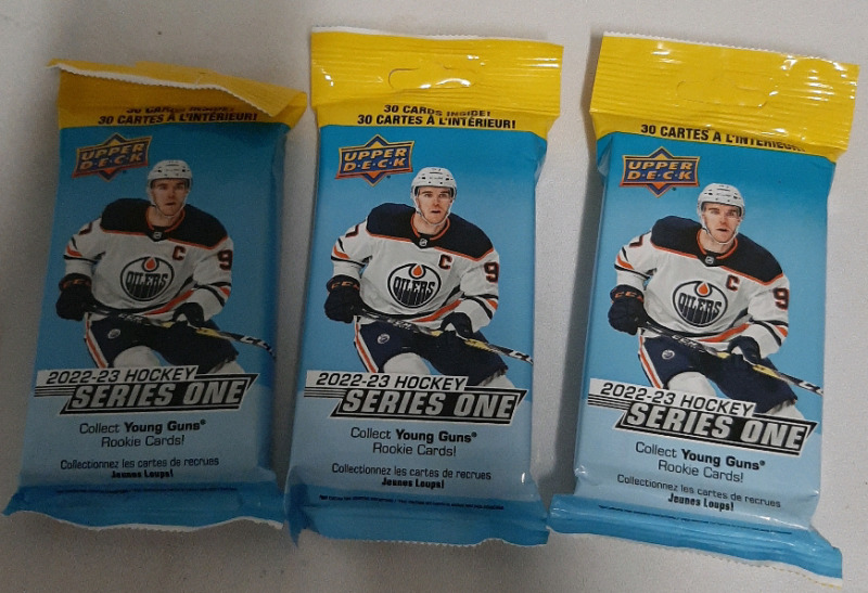 3 New Packages of Upper Deck 2023-23 Hockey Cards