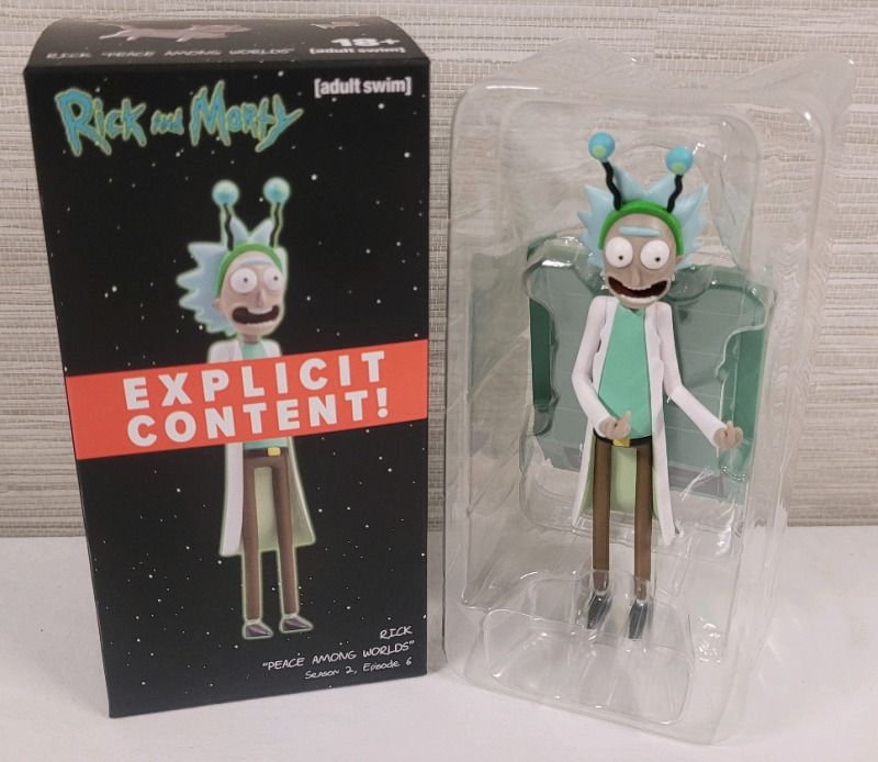 Rick and Morty " RICK " Action Figure with Original Box . Measures 5 3/4" tall