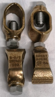 4 New Bronze Ground Rod Clamps - Size 3/4