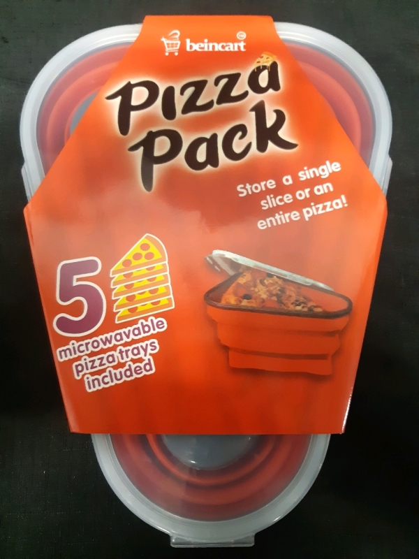 New,Beincart,Pizza Pack, Set Of 5, Rubber Microwaveable Trays