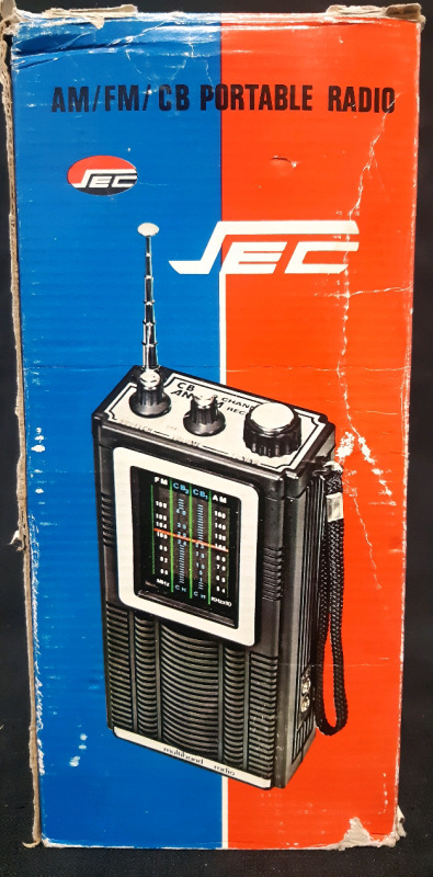 Jec Portable AM / FM / CB Three Band Standard 6 Volt Radio Model # 733c * Tested *