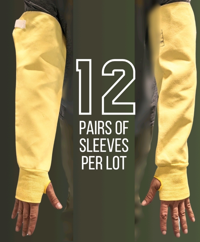 12 New Pairs of 17" Woven Kevlar Sleeves with Thumb Holes | SLKW17TH | Superior Glove Works