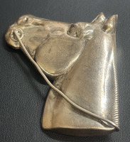 CORO Sterling Signed Rare Horse Head Brooch