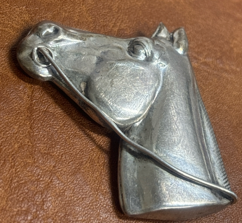 CORO Sterling Signed Rare Horse Head Brooch