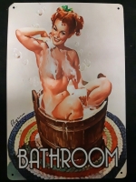 New Adult Provocative Bathroom Metal Hanging Wall Sign ( 12" x 8" )