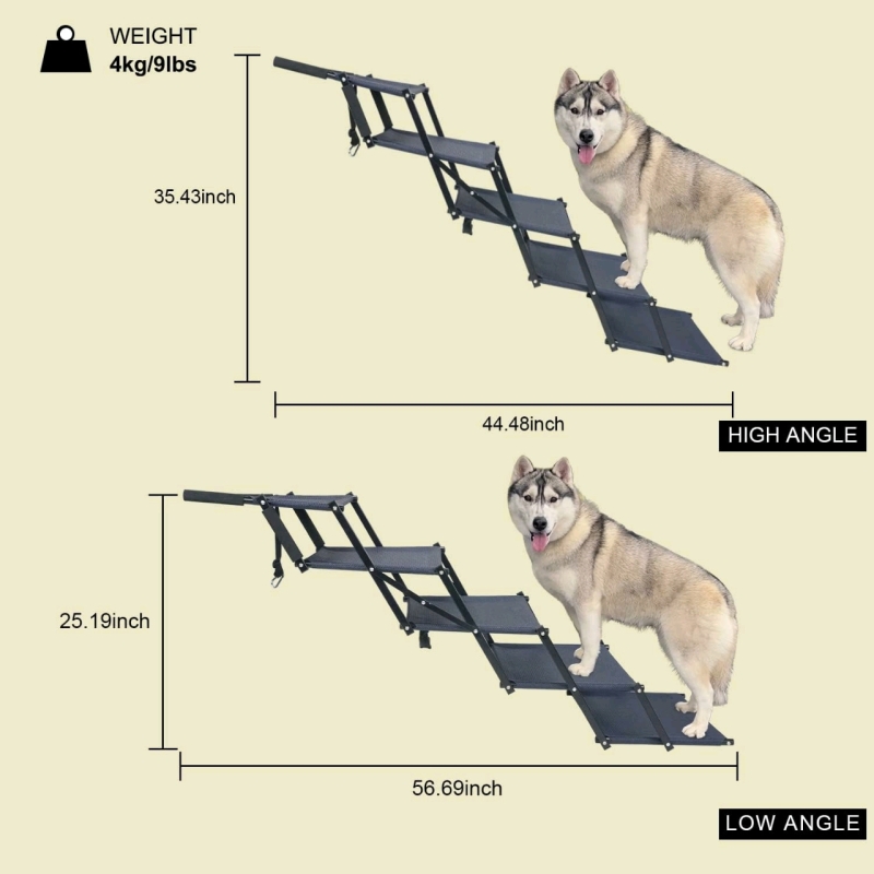 New YEPHHO Extra Wide 5 Step Dog Ramp for Car