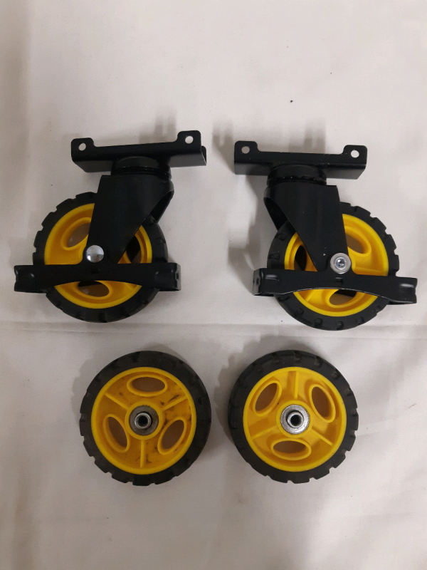 4 Heavy Duty Cart / Trolly Wheels 3.5" Diameter