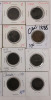 1876 - 1901 Canadian Queen Victoria Large One Cent Pennies in Coin 2×2 Holders . Various Condition - 3