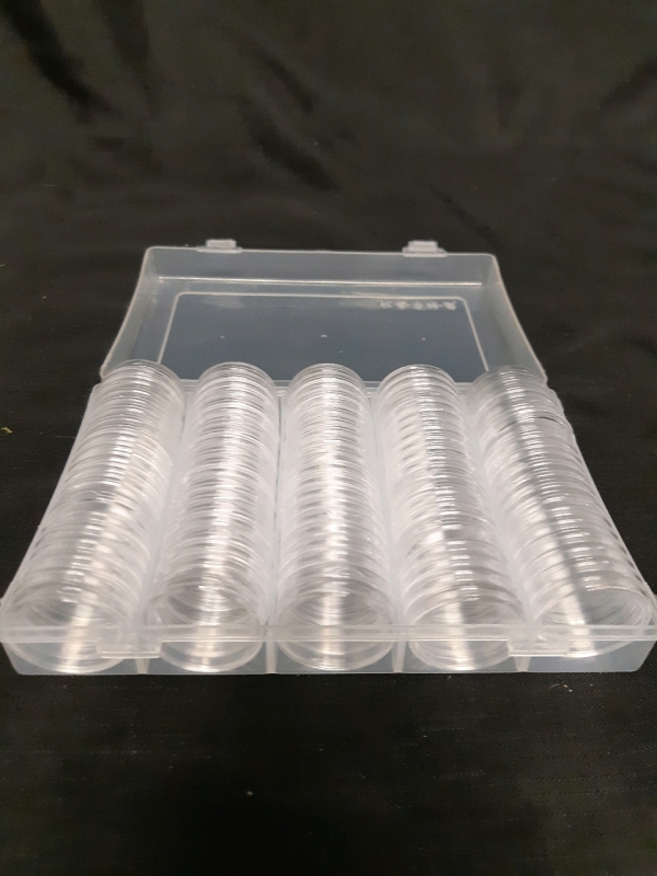 100 New Pcs Of Coin Capsules / Individual Coin Cases