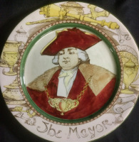 Vintage Royal Doulton Seriesware "The Professionals: The Mayor" Collectible Rack Plate 10.5"d Crazing Throughout Plate