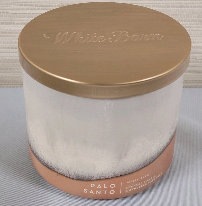 New - White Barn Palo Santo Scented Candle , 14.5 oz. Jar