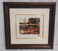 " The Canoe " by Tom Thomson . Framed Print & Numbered #366/500 . Measures 21"&times;20"