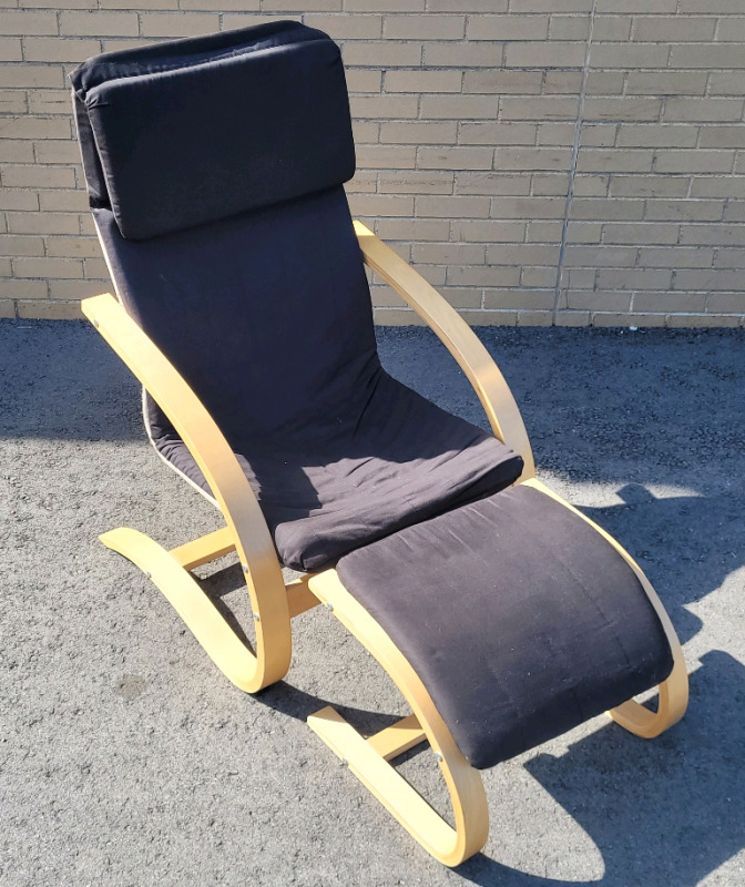 Bentwood Armchair & Footrest Set . Average Adult Size . Good pre-owned condition