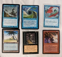 50+ Vintage Magic The Gathering Cards. Includes Ice Age, Antiquities, Mirage, Legends and More. Includes Ice Age Mystic Remora.