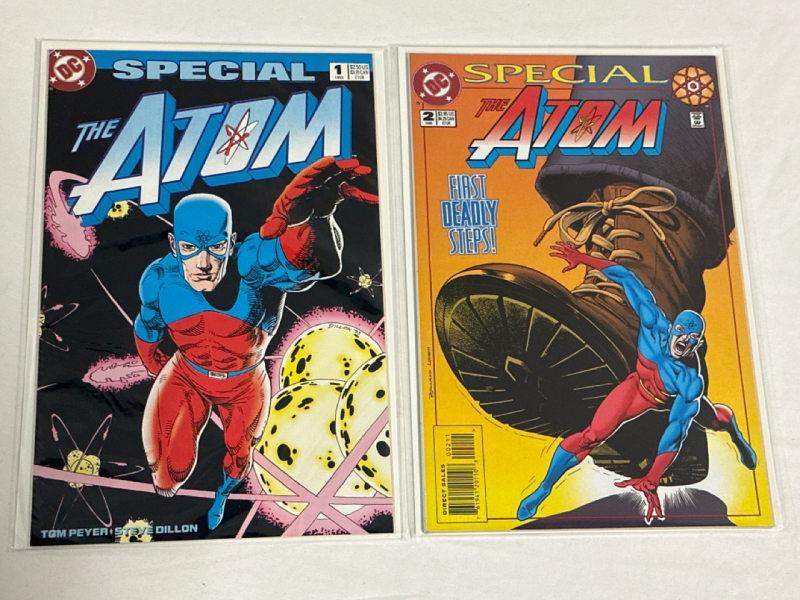 2 Vintage The Atom Special Issue #1 & #2 First Deadly Steps DC Comics 93-95