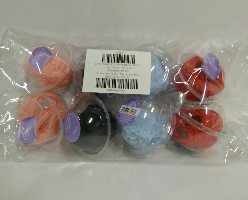 New Offray Lace Bubbles Assortment Multi 8 Pack