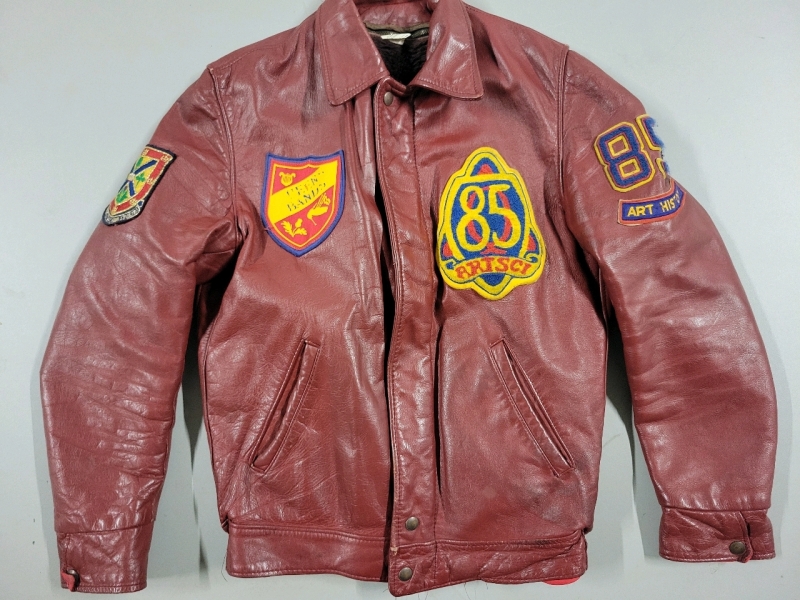 Vintage 80's Queens University Varsity Jacket Art History Size S-XS Approx