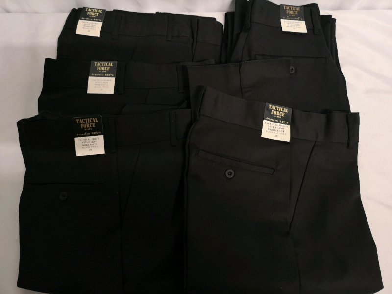 5 New APG sz 28 Waist & 36" Length Men's Tactical Force Black Twill Pants *Pants fit Small*