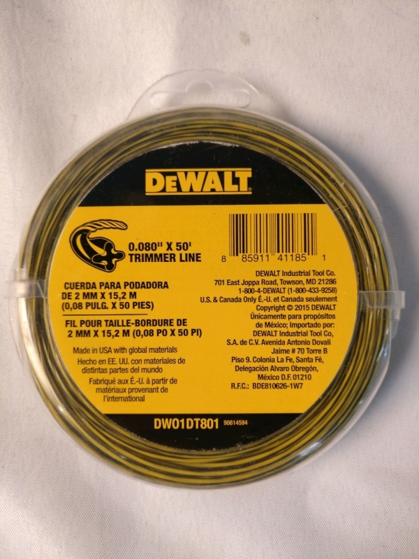 New DeWalt Trimmer Line Replacement - DW01DT801