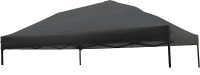 10' &times; 10' Black Outdoor Canopy Cover with Silver/Grey Maltese Crosses on Corners .