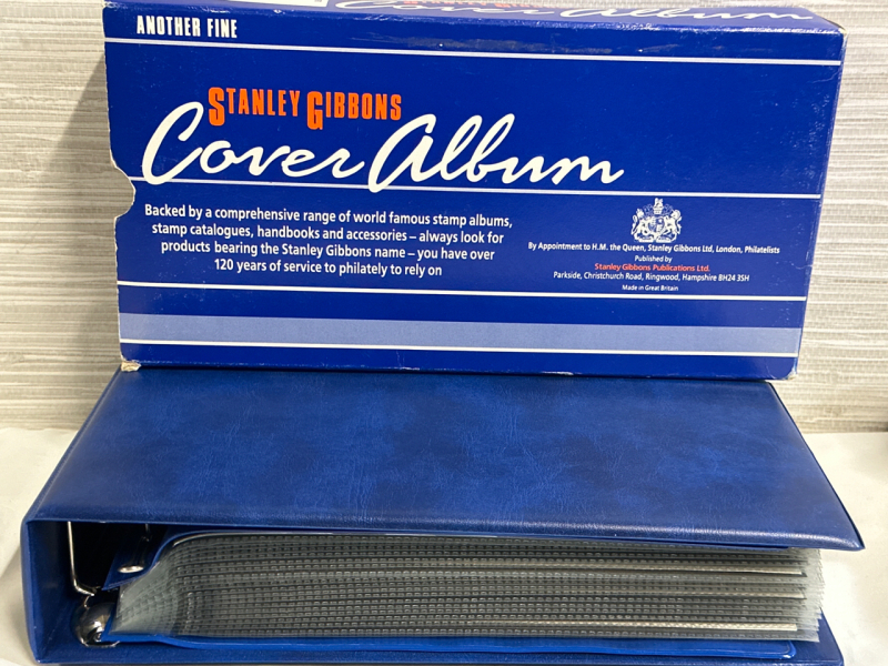 Vintage Stanley Gibbons Another Fine Cover Stamp Album With 21 Double Sided Sleeves of Royal Mail First Day Covers