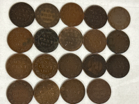 19 1902-1910 Large Canadian 1 Cent King Edward VII Pennies 2 For Each Year