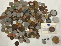 3+ Pounds Of Vintage World Coins & Tokens Canada France United States 1977 Master of The Mint Alberta Souvenir Dollar & Much More