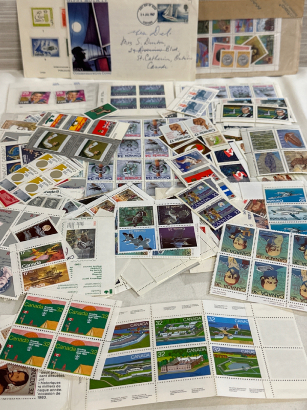 Huge Assortment of Canadian & Some American Stamps Stamp Collectors Lot