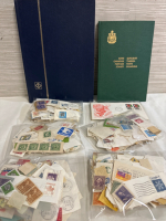 2 Vintage Canadian Stamp Book Partially Filled a Huge Assortment of Canadian & American Stamps + a Couple Canadian First Day Issues
