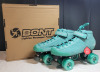 New - Bont Roller Skates Prostar Soft Teal Suede Professional Roller Skates w/Glow Light Up Led Luminous Wheels . Size Mens 8.5 / Womens 10.5