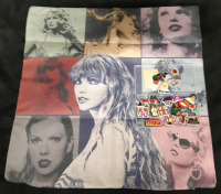 New Taylor Swift Pillow Case ( 18" x 18" ) Keychain " I ♡ Taylor Swift, I'm a Swiftie" & 16 Crock Jibbitz Charms