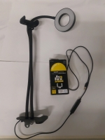 Table Lamp With Phone Holder & Smart Led Bulb ( Works With Alexa )* Table Lamp works, but is missing Table Connector *