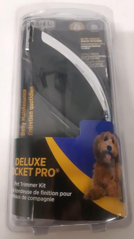 New Wahl Delux Pocket Pro Battery Operated Hand Held Pet Trimmer * Sealed *