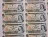 1973 Canadian Bank of Canada One Dollar Bank Notes Uncut Sheet . No rips or tears - 2