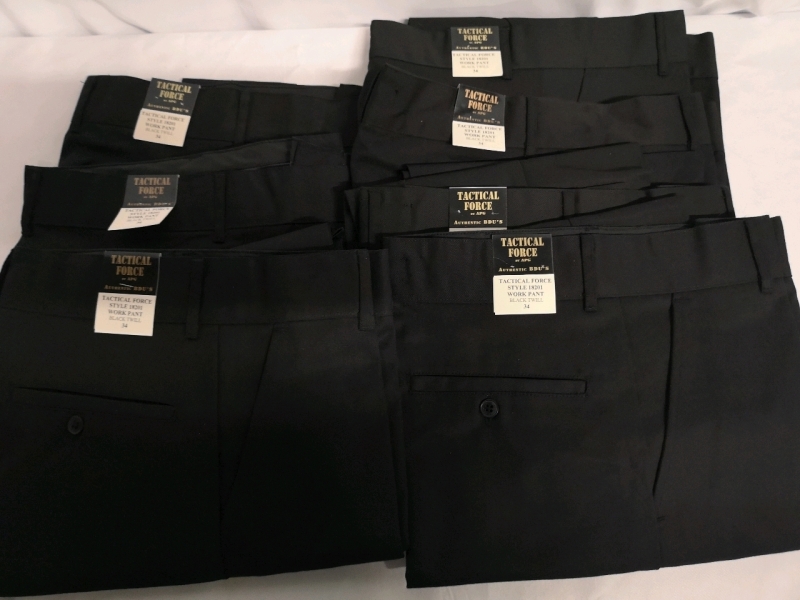 7 New APG sz 34 Waist & 36" Length Men's Tactical Force Black Twill Pants *Pants fit Small*