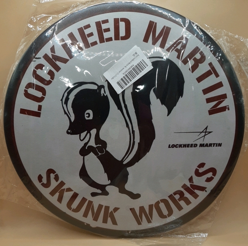 New Metal Sign Lockheed Martin Skunk Works 12" Diameter