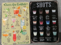 2 Alchohol Drink Tin Sign 12x8"