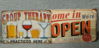 2 Metal Tin Sign 8x12"