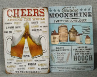 Drink Metal Tin Sign 8x12"